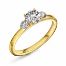 N240621 GEMS BY GULLDIA - PRINCESS RING I GULL MED 0,95 CT LAB DIAMANT thumbnail