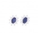 SE5420 HVITTGULL ROSETT ØREPYNT MED SAFIR 1,75 CT OG DIAMANTER 0,67 CT TWP - 9 MM x 11,7 MM thumbnail