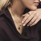 992387 PAN JEWELRY - KLØVER ANHENG I FORGYLT SØLV MED PERLEMOR thumbnail
