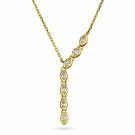 922688 PAN JEWELRY - DAZZLE ANHENG I FORGYLT SØLV MED BLANKE ZIRKONER - KJEDELENGDE: 42 + 3 CM  thumbnail