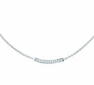 46240231 HVITT GULL HALSKJEDE MED 12 x 0,0075 = 0,09 CT WSi - LENGDE: 42 CM + 3 CM thumbnail