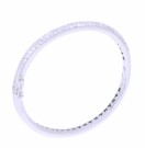 90-10161-610 OVAL ARMRING I RODINERT SØLV MED ZIRKONER - BREDDE: 4,3 MM thumbnail