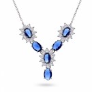 992444 PAN JEWELRY - ROYAL SMYKKE MED BLÅ OG BLANKE STEINER thumbnail