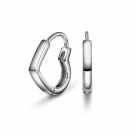 992224 PAN JEWELRY - HJERTEGLIMT ØRERINGER I RHODINERT SØLV thumbnail