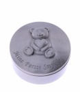 1901 SMYKKESKRIN MED BAMSE - MINE FØRSTE SMYKKER - DIAMETER: 65 MM x HØYDE: 35 MM thumbnail