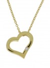 41.6794.585 GULL HJERTE MED DIAMANT 0,015 CT TWSi  OG GULLKJEDE - B:12 MM x H:11,5 thumbnail