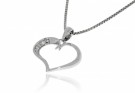 45-00017-1255 HVITTGULL HJERTE MED DIAMANTER 0,073 CT TWSi - H: 17 MM x B: 18 MM thumbnail