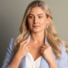 991777 PAN JEWELRY - KLØVER ANHENG I FORGYLT SØLV MED PERLEMOR thumbnail