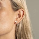 991778 PAN JEWELRY - KLØVER ØREDOBBER I FORGYLT SØLV MED PERLEMOR - BREDDE: 8 MM x HØYDE: 8 MM thumbnail