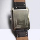 ÁIGI - NORDLYS STÅL MED GRØNN TALLSKIVE OG SORT SKINNREIM- MÅL: 24 x 31 MM thumbnail