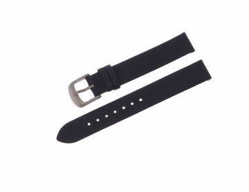 605R.01.14 SORT SKINNREIM MED SLETT OVERFLATE OG TITAN SPENNE - BREDDE: 14 MM