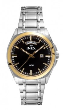 TM76337B-ZI INEX HERREUR I STÅL MED BLÅ TALLSKIVE OG SAFIRGLASS - DIAMETER: 40 MM
