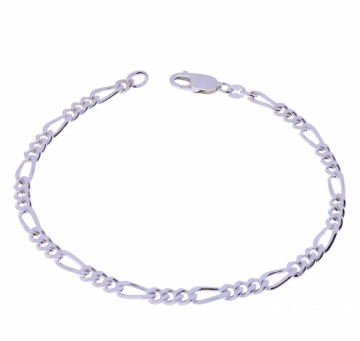 C32363-22 FIGARO ARMLENKE I SØLV - BREDDE: 4,3 MM x LENGDE: 22 CM