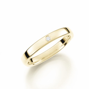 GD130G3 3 MM GULLRING MED 0,02 CT. WSi - INNVENDIG OG UTVENDIG BUET